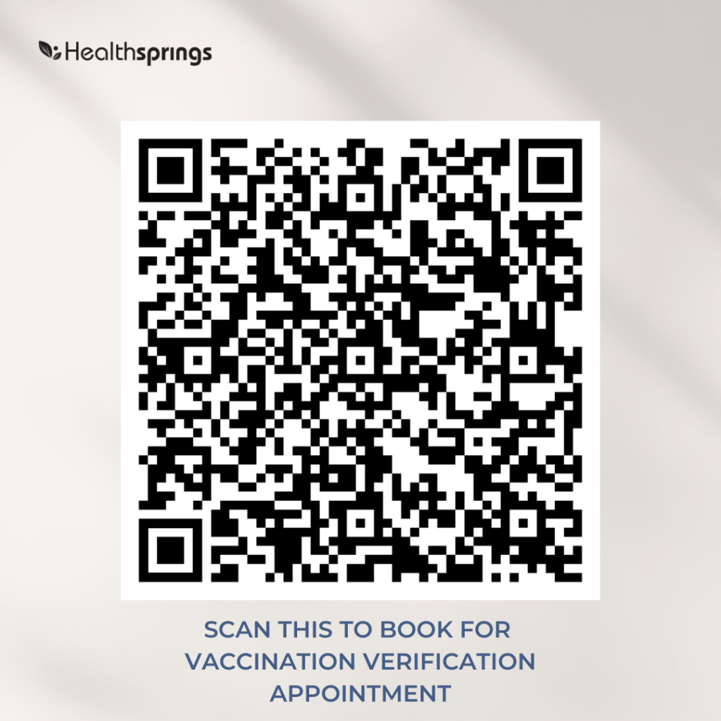 Covid Vaccination Verification Healthsprings